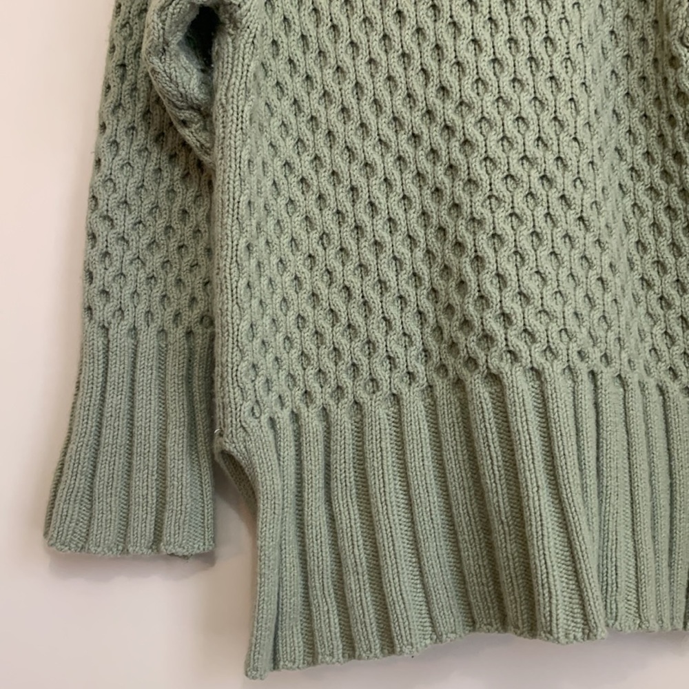 Millar Ireland Green Thick Knit Wool Cashmere Long Button Down Cardigan Jacket M - Picture 14 of 17